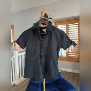Burberry Short Sleeve Shirt in Black. Size M
